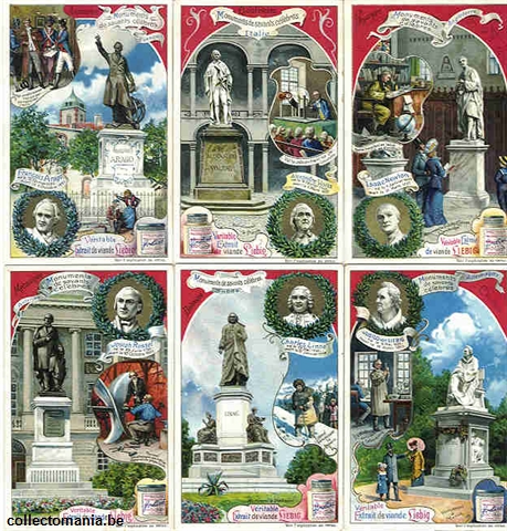 Chromo Trade Card 0742 Monuments de savants célèbres