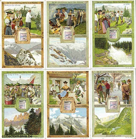 Chromo Trade Card 0915 Us et coutumes dans les Alpes