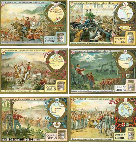Chromo Trade Card 0995 Garibaldi et l'expédition des milles