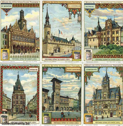 Chromo Trade Card 1056 Hôtels-de-ville historiques de France