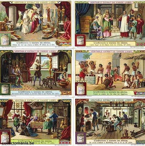 Chromo Trade Card 1097 Orfèvrerie à travers les siècles (l')