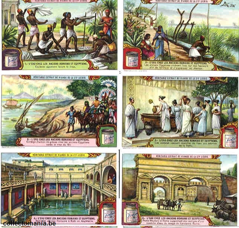Chromo Trade Card 1154 Eau chez les anciens romains et