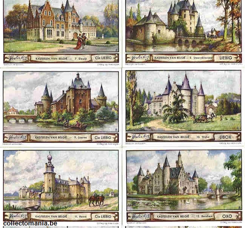 Chromo Trade Card 1288 Châteaux de Belgique 1-12