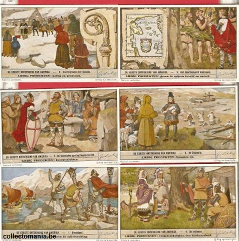 Chromo Trade Card 1483 Première découverte de l'Amérique (la)