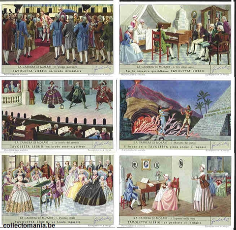 Chromo Trade Card 1652 Carriera di Mozart (le)