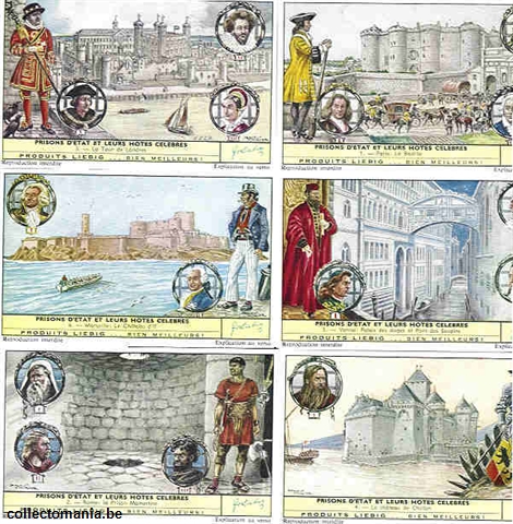 Chromo Trade Card 1735 Prisons d'état et leurs hôtes célèbres