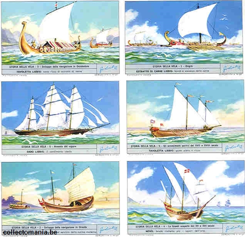 Chromo Trade Card 1803 Storia della vela
