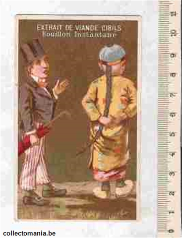 Chromo Trade Card CIB_1_7_15 CHINESE BOY EXCHANGES HIS PIGTAILE