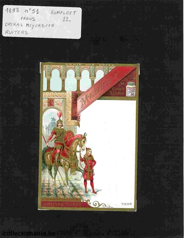 Chromo Trade Card M51 Ancient Warriors-Operas of Meyerbeer