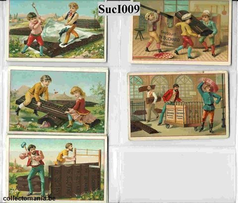 Chromo Trade Card SucI009 general scenes,red framlines (Weiser 6)(6cards)