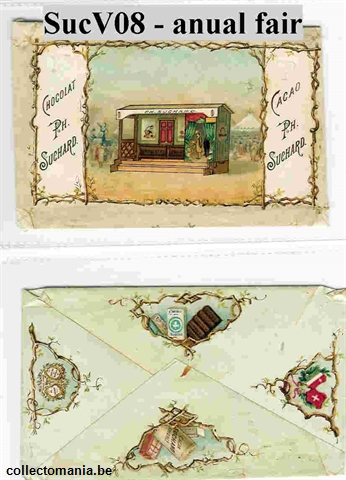Chromo Trade Card SucV08 The anual fair : envelopes (cotaining=double)