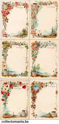 Chromo Trade Card T15 *Floral Framework with Landscapes 1898