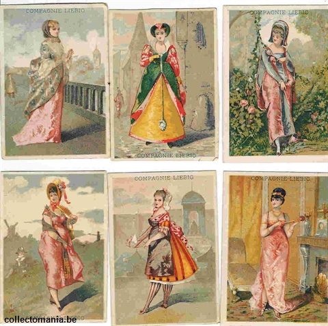 Chromo Trade Card 0007 (Femmes en costumes anciens)