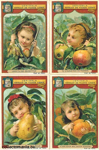 Chromo Trade Card 0175 (Fruits et têtes d'enfants)