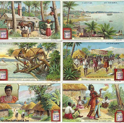 Chromo Trade Card 0704 Aux îles Samoa