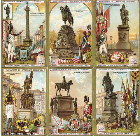 Chromo Trade Card 0741 Monuments de capitaines célèbres