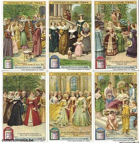Chromo Trade Card 0886 Histoire du costume féminin