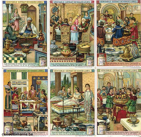 Chromo Trade Card 0975 Les services de table dans l'antiquité