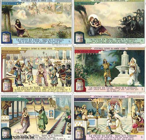 Chromo Trade Card 1053 Reine de Saba (la)