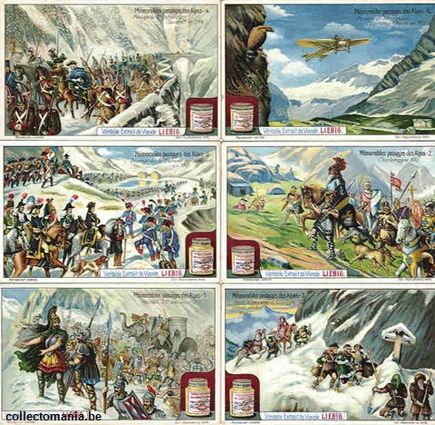 Chromo Trade Card 1073 Mémorables passages des Alpes