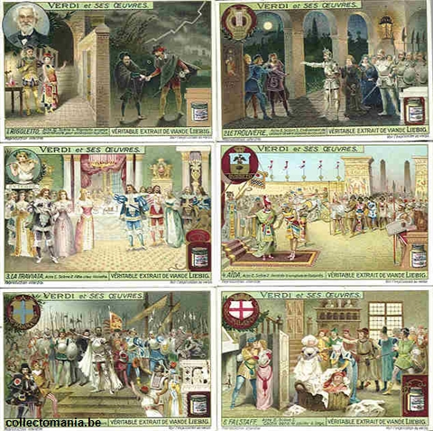 Chromo Trade Card 1082 Verdi et ses oeuvres