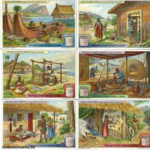 Chromo Trade Card 1085 Art chez les peuples primitifs (l')