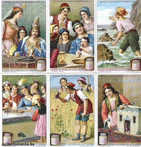 Chromo Trade Card 1195 Voyage de Gulliver à Brobdingnag