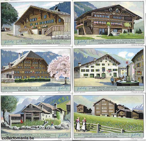 Chromo Trade Card 1274 Chalets Suisse