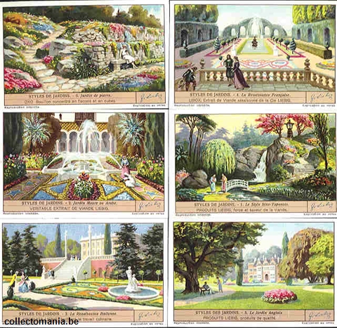 Chromo Trade Card 1336 Styles de jardins