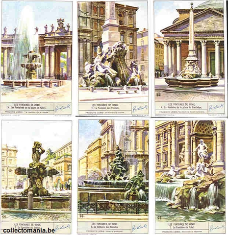 Chromo Trade Card 1376 Fontaines de Rome (les)