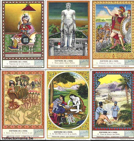 Chromo Trade Card 1400 Histoire de l'Inde 1-12