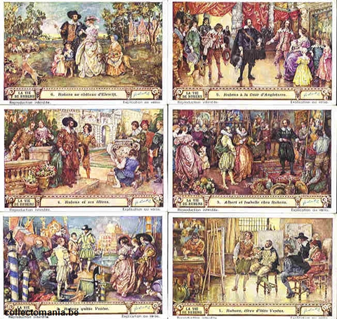 Chromo Trade Card 1421 Vie de Rubens (la)