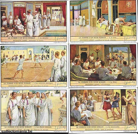Chromo Trade Card 1466 Journée d'un riche romain (la)