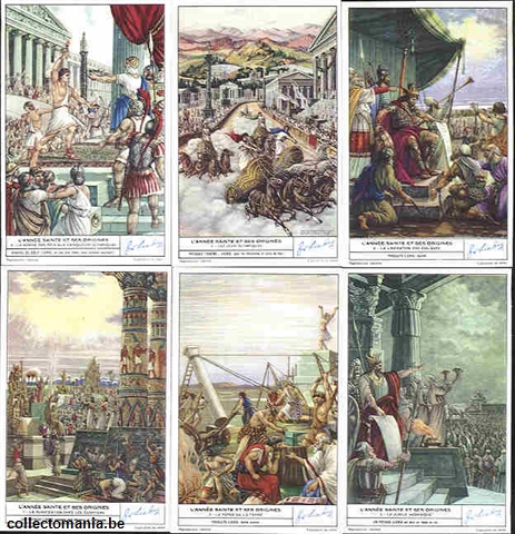 Chromo Trade Card 1473 Année sainte et ses origines (l') 1-6