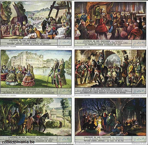 Chromo Trade Card 1524 Histoire de nos provinces Hainaut (l')