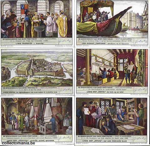 Chromo Trade Card 1549 Histoire de nos provinces Flandre Orientale
