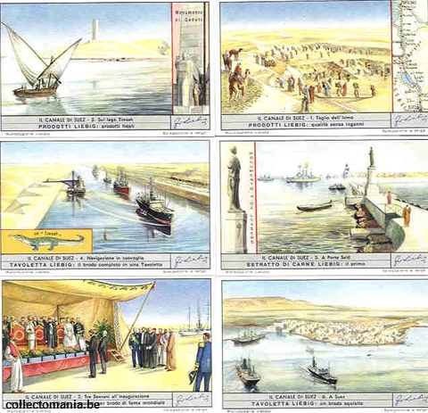 Chromo Trade Card 1561 Canal de Suez (le)