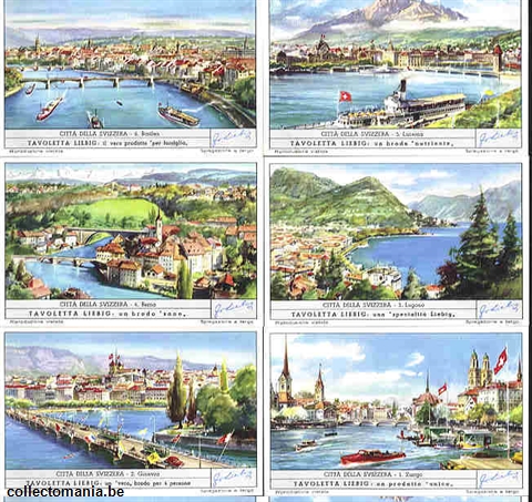 Chromo Trade Card 1640 Citta del Svizzera