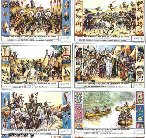 Chromo Trade Card 1641 Indiens des plaines et des bois de