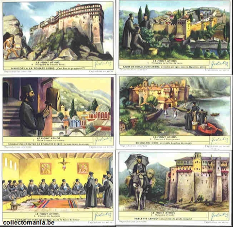 Chromo Trade Card 1651 Mont Athos (le)