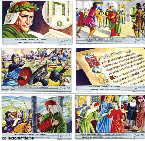 Chromo Trade Card 1810 Vita di Dante