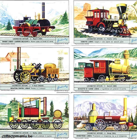 Chromo Trade Card 1830 Locomotive antichi