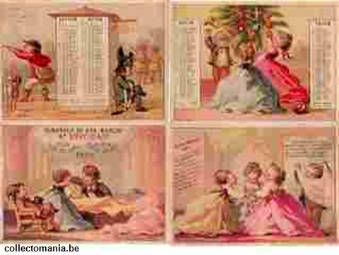 Chromo Trade Card ABM_TM_CAL_1868 BOOKLET 8 CARDS CALENDAR 1868