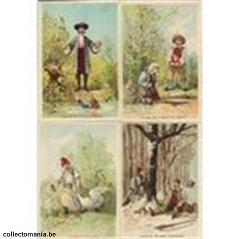 Chromo Trade Card CIB_1_14_05 8 CARDS  OLD FRENCH WELL KNOWN STORIES