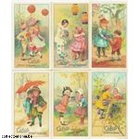 Chromo Trade Card CIB_2_9_11 COUPLES exists also much bigger and reverse is calender 1894