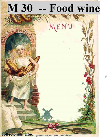 Chromo Trade Card M30 Thoughts of Food and Wine