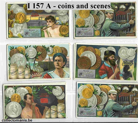 Chromo Trade Card SucI157 Coins and scenes(12) money and labour in countries