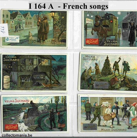 Chromo Trade Card SucI164 French songs (12)also Menus II:10 and postcards III:11
