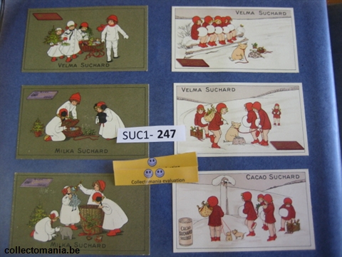 Chromo Trade Card SucI247 Winter Studies of children (12)
