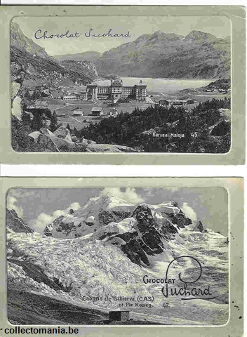 Chromo Trade Card SucIII22 Swiss Vieuws (48) (English 24 but variations in captions place names with engish wording ! 24 known) also Italian wordings : so 153 all different now known